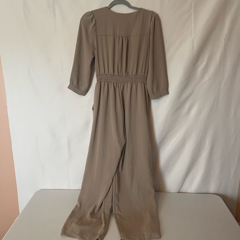 Monteau Women’s Long-Sleeve Wide-Leg Jumpsuit - Picture 3 of 4